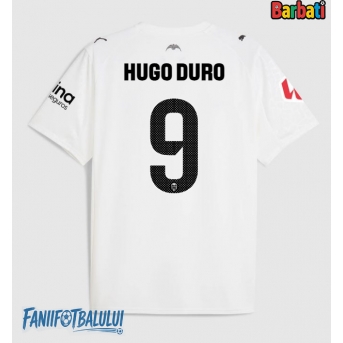 Valencia Hugo Duro #9 Tricou Fotbal Replică 2025-26 Barbati Acasa